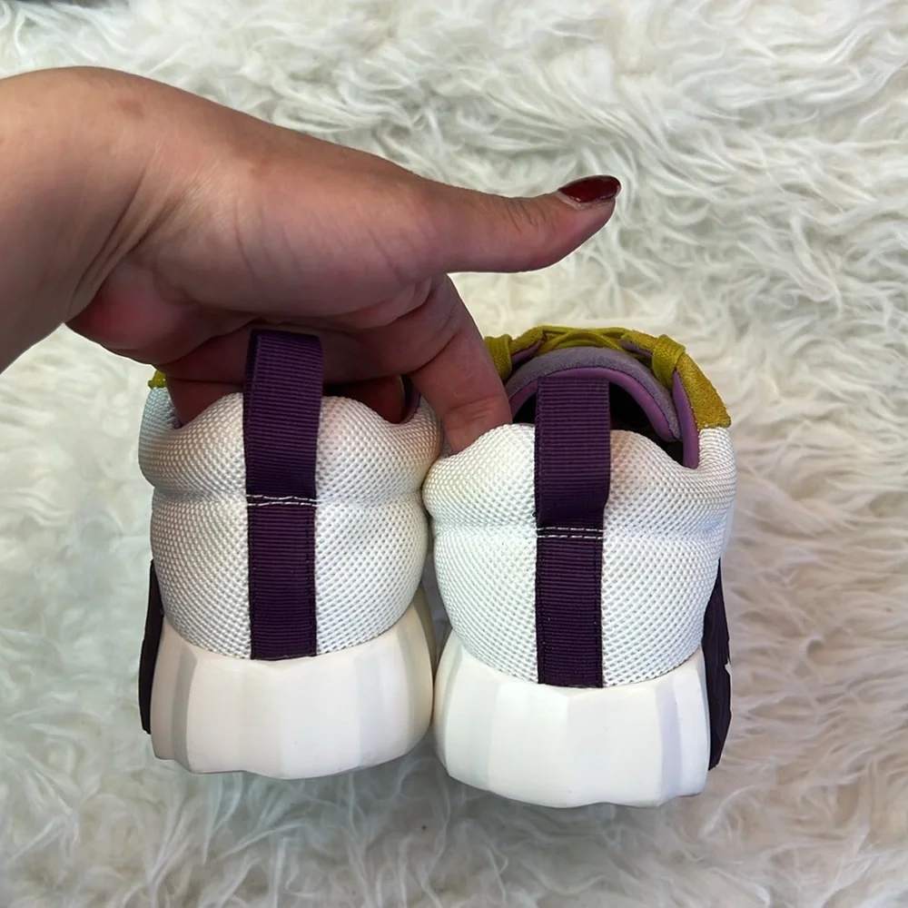 Hermès Women’s Bouncing Low Top White/Yellow/Purple Accents Sneakers Size 36 EU - Picture 8 of 17